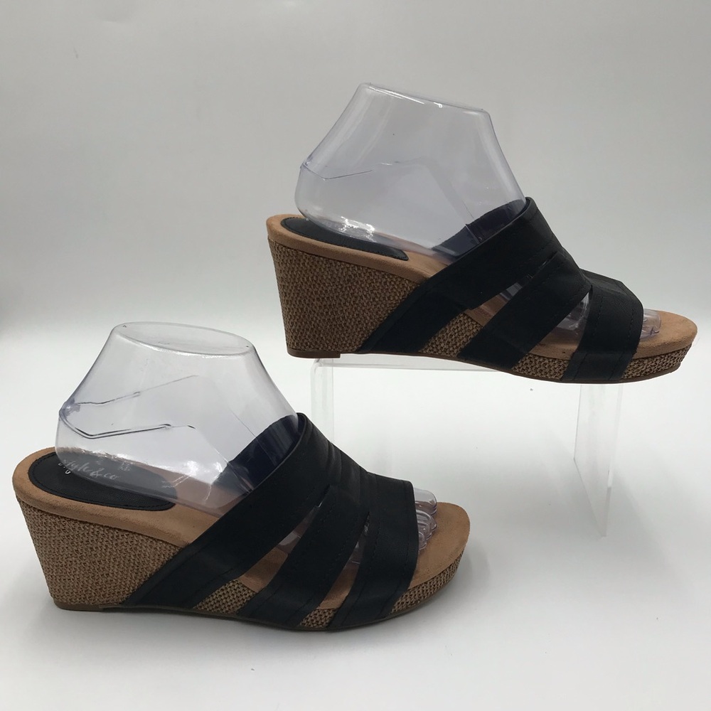 Women’s Style & Co Wedge Slide Sandals - Comfort Casual